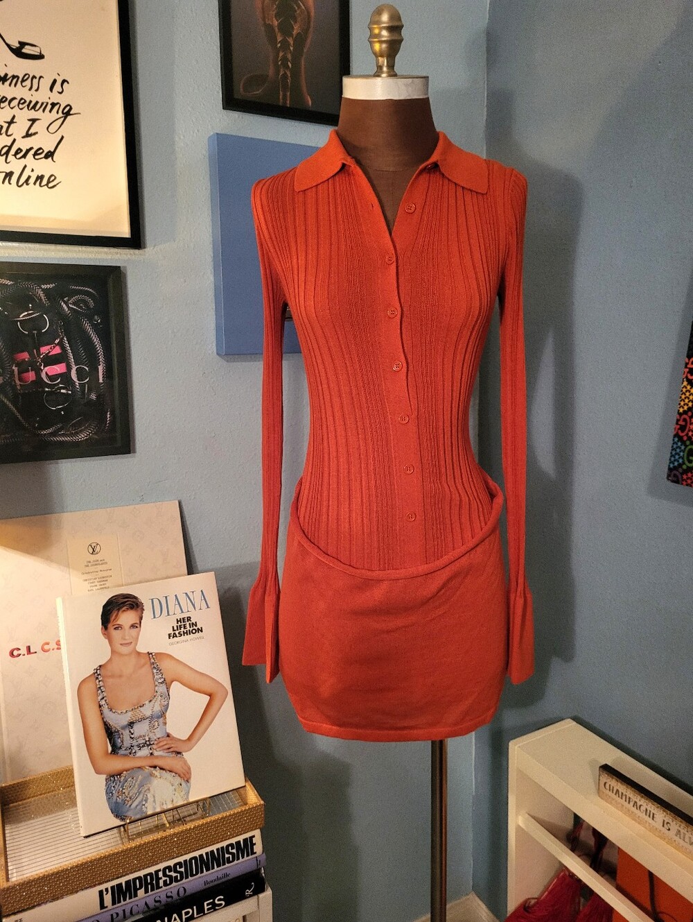 Significant Other Yasmine Mini Dress in Persimmon - Picture 3 of 11